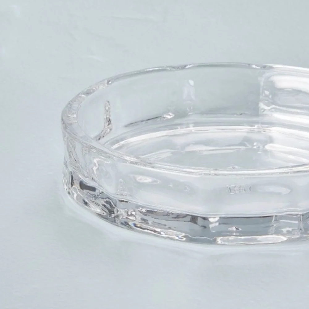 HEARTH & HAND NWT faceted glass soap dish -clear